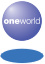 Image of oneworld logo with blue shadow