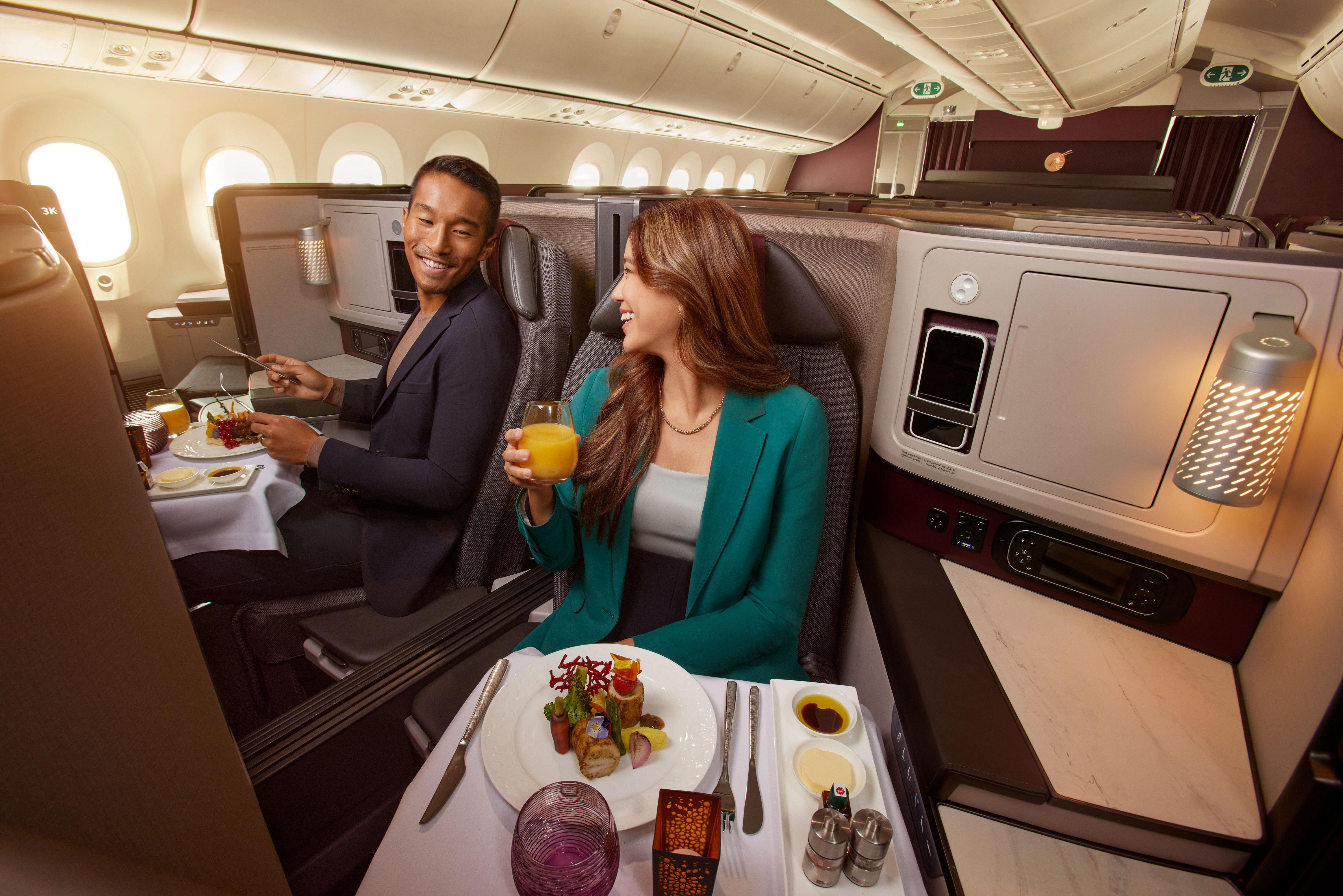Cuisine à bord en Classe Affaires